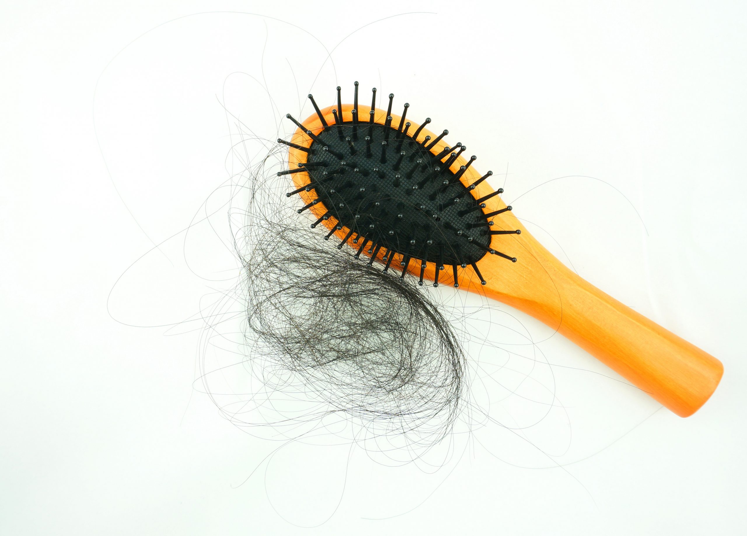 There are many hair loss after hair stuck to the comb.